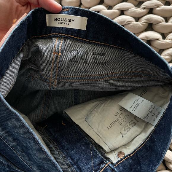 NWOT Moussy MV VELMA‎ SKINNY JEAN DARK BLUE Size 24 Slightly Distressed Classic - Picture 16 of 16
